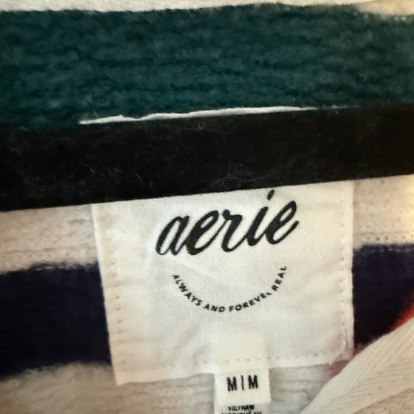 Aerie Women's Colorful Striped Half-Zip Hoodie - Picture 3 of 3